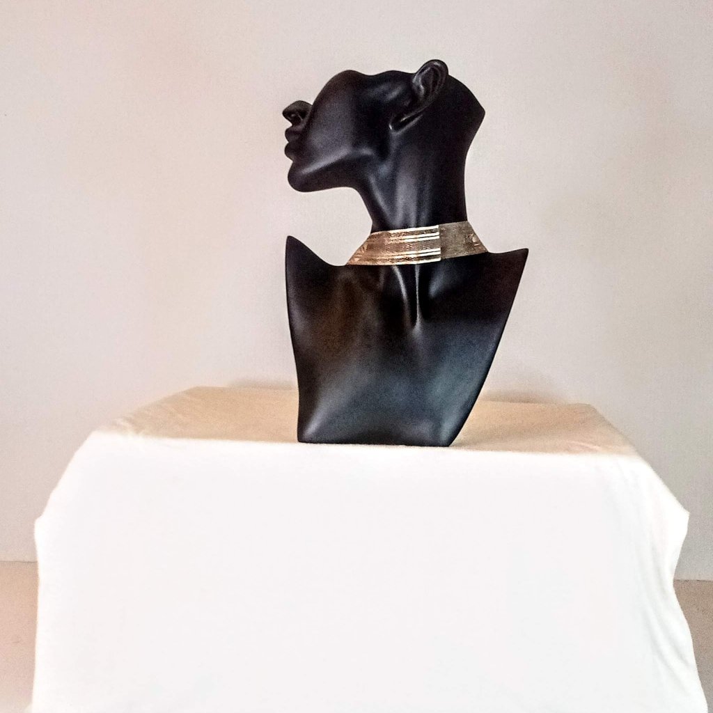 New Tan/Gold Choker Necklace